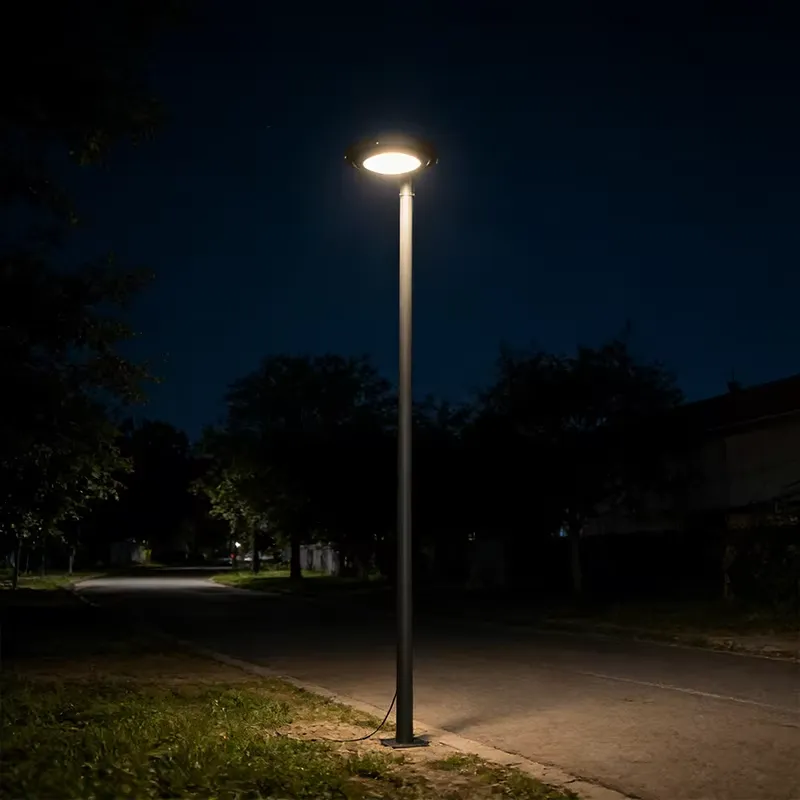 Outdoor Lighting Ip65 - LED-Gartenlampe mit Stahlmast, Außenleuchte IP65, 85-265V,