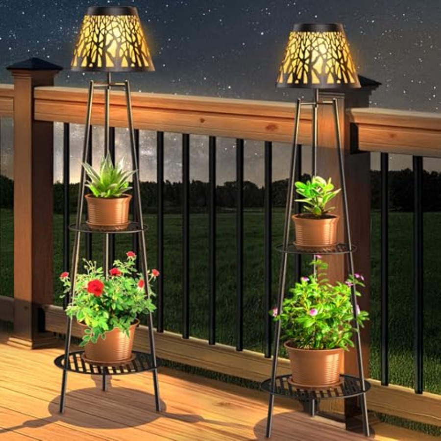 Outdoor Lighting Waterproof - 2er-Pack Solar-Bodenleuchte für den Außenbereich mit