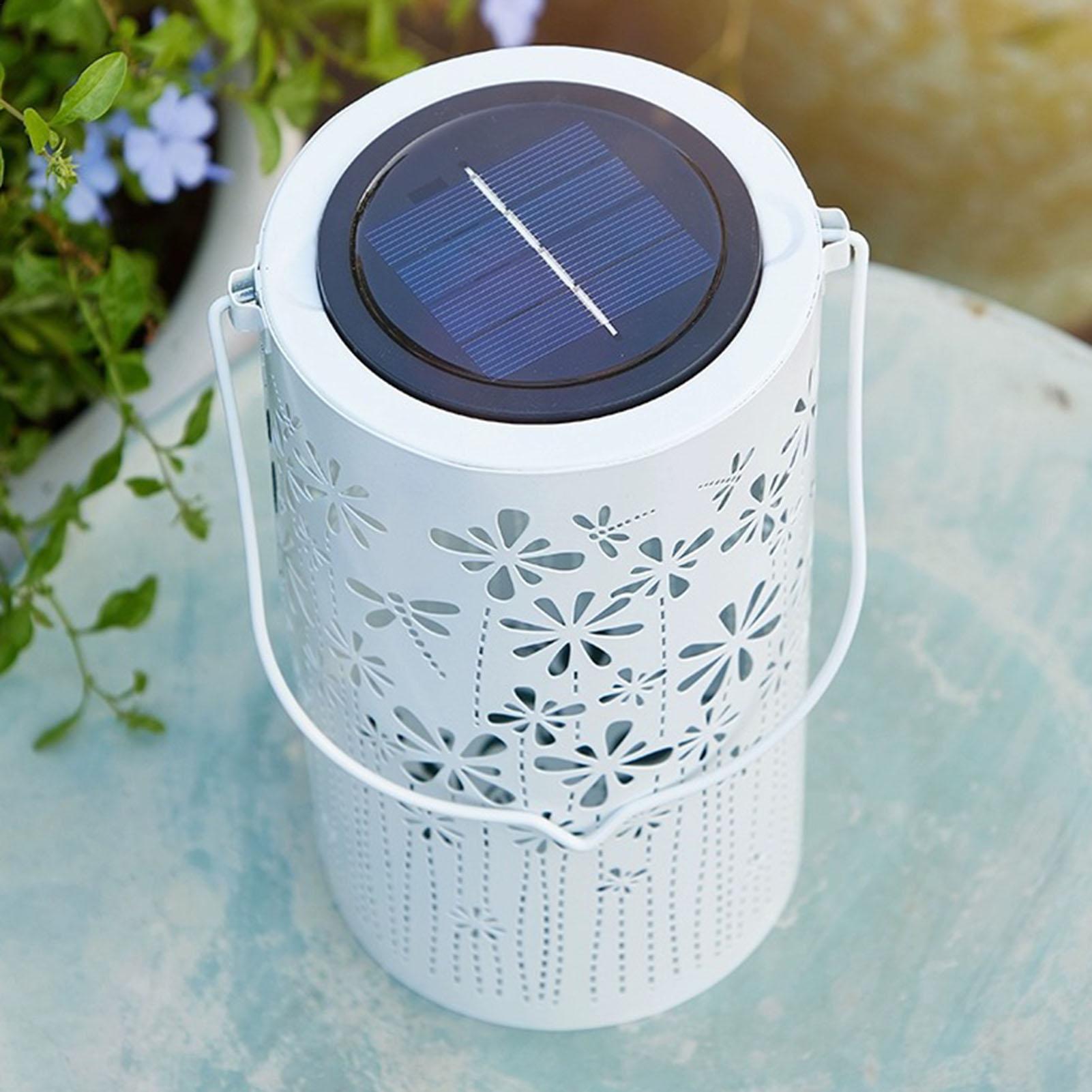 Solarlaternen, bunte Metall-Bl – Outdoor Lighting And Landscape Bewertung und Preis