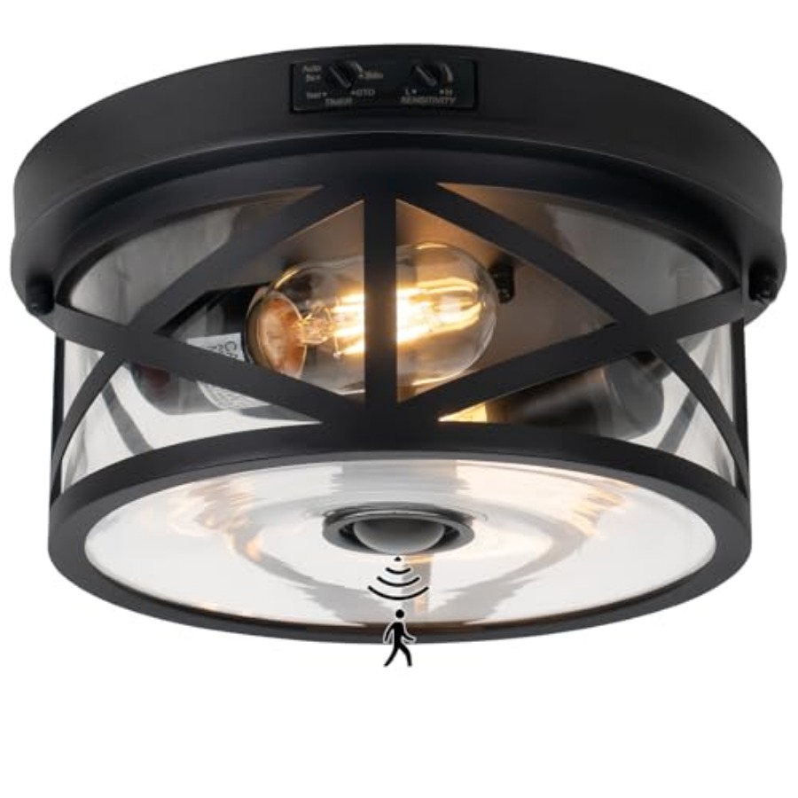 Deckenleuchte mit Bewegungsmel – Outdoor Lighting Black Bewertung und Preis