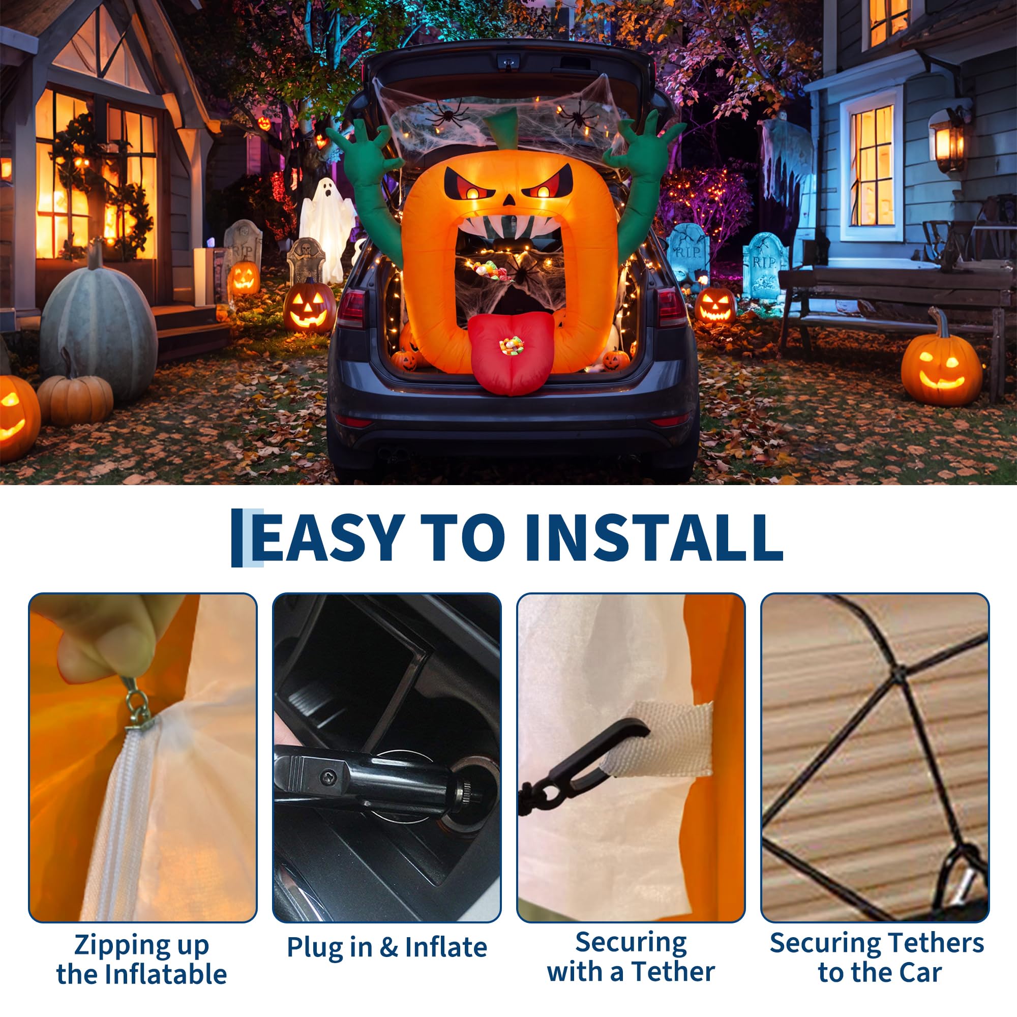 6FT Halloween-Aufblasbare Grus – Outdoor Lighting Effects Bewertung und Preis